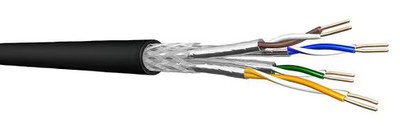 Draka UC900 SS23 Cat.7 S/FTP 4P PE Datenkabel, AWG23, schwarz, Ring, 50m (600152