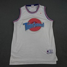 Vintage Champion Tune Squad Jordan 23 Jersey Mens Large White Mesh Space Jam 90s