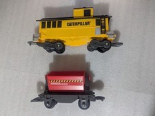 2 Part Cat Caterpillar Construction Express Red Side Dump Car Caboose Toy State