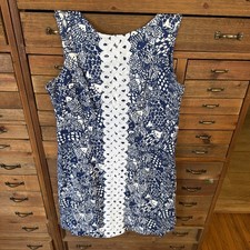 New Lilly Pulitzer for Target Upstream Shift Dress Fish Print Blue Sz 12