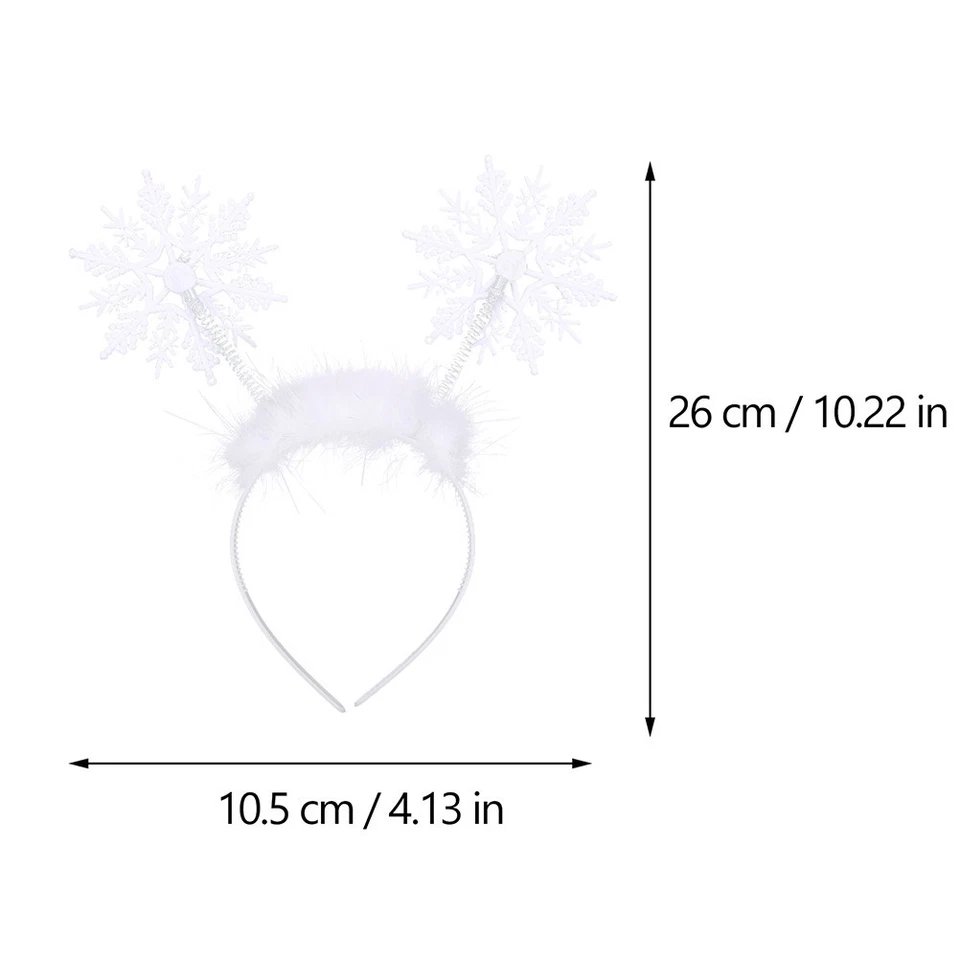 8PCS Decorative Xmas Snowflake Hair Hoops Snowflake Headbands - Image 4 of 4