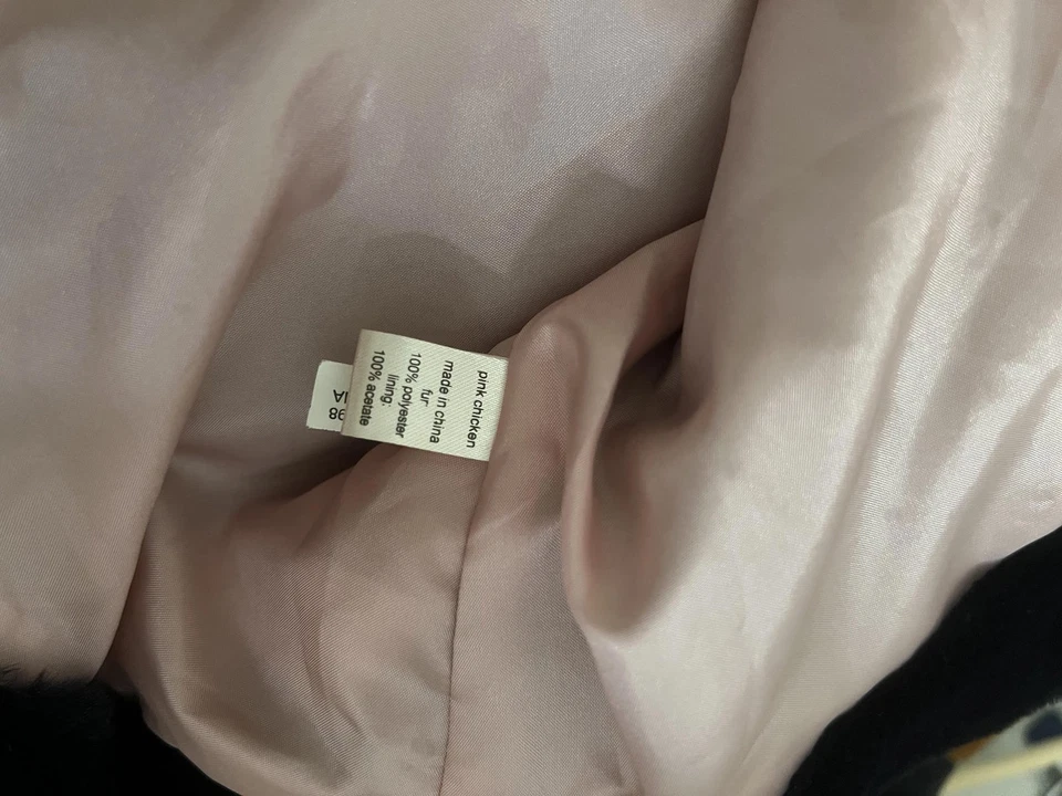 Розовый курица искусственного меха Kate пальто, желтовато-коричневый/синий/коричневый/темно-синий - Изображение 4 из 4