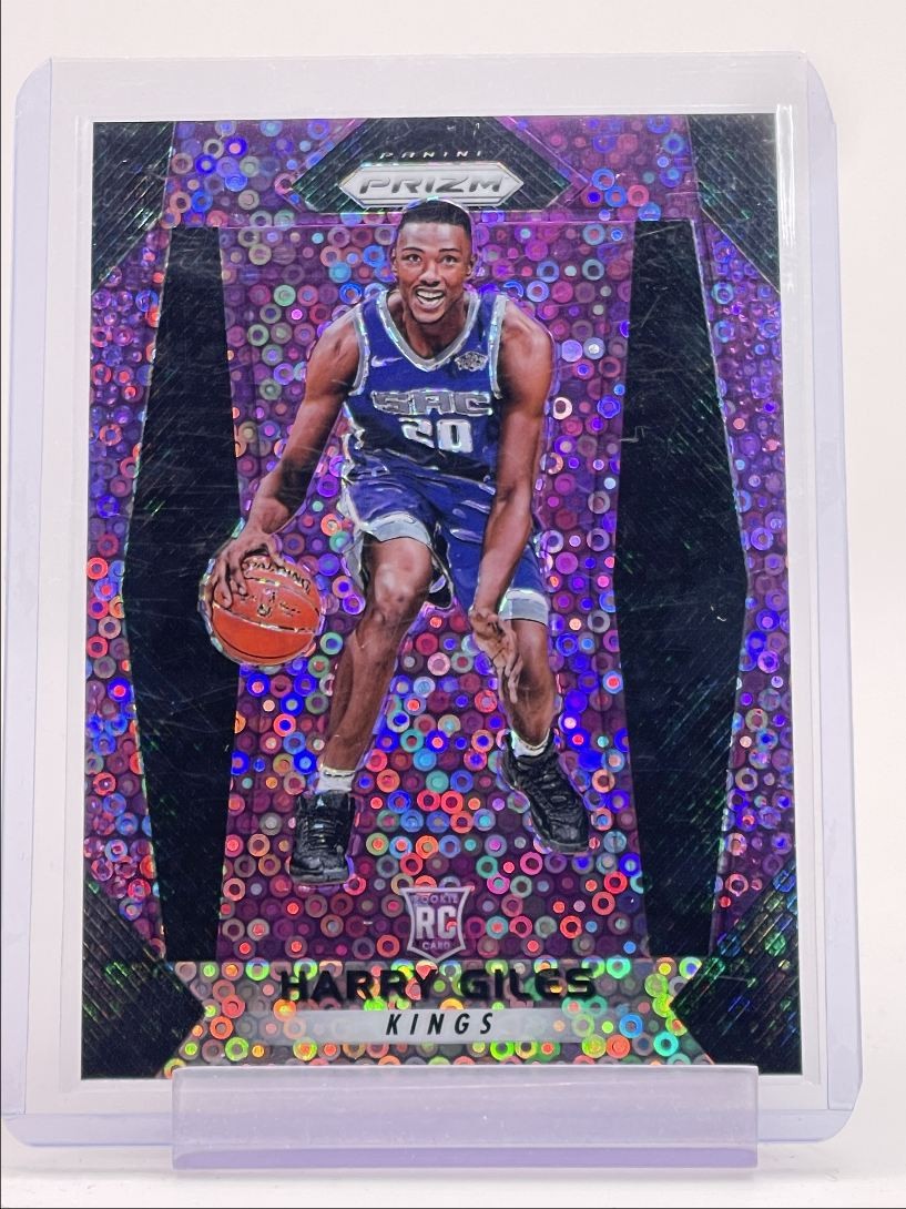 HARRY GILES 2017-18 PANINI PRIZM ROOKIE PURPLE FAST BREAK #28 RC /75 Q5908