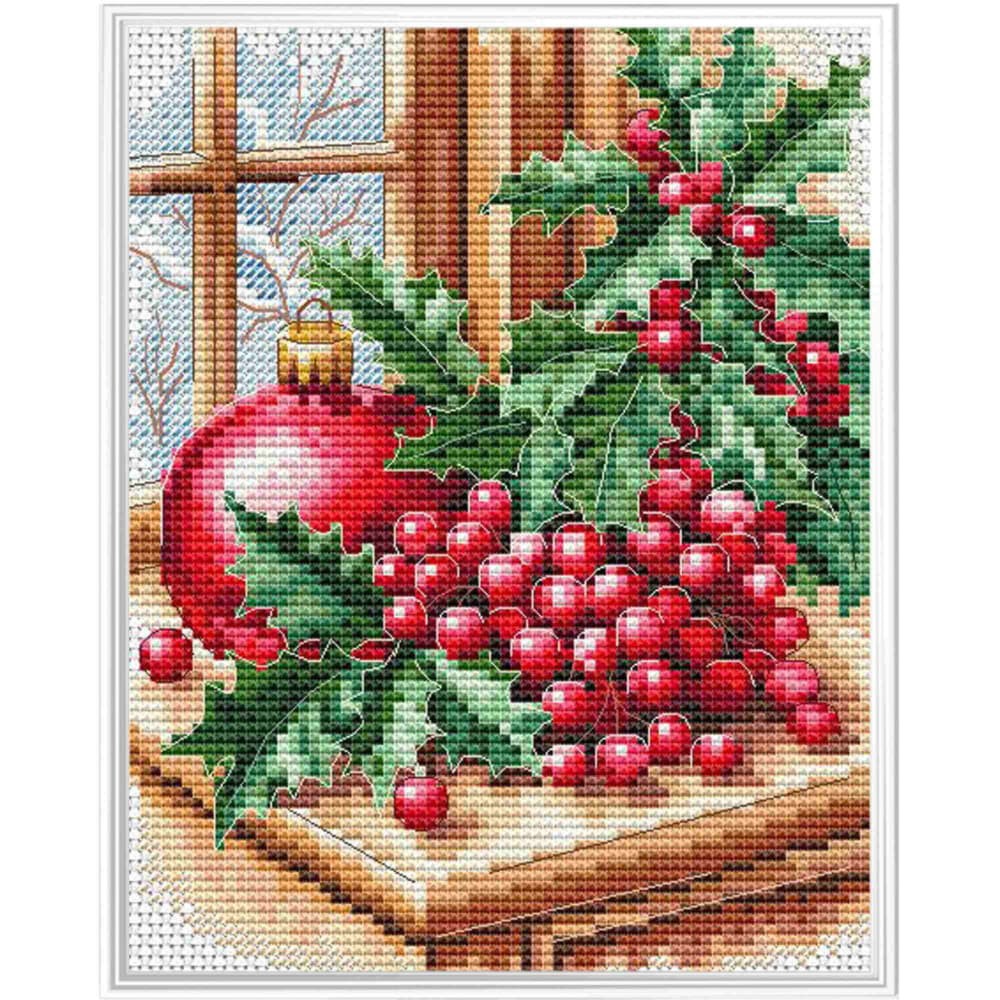 CDA counted cross stitch kit ""Merry Christmas!"", 13x16cm