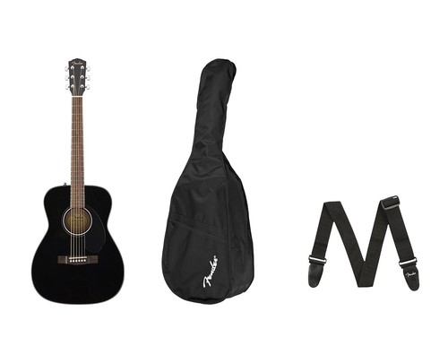 Open Box Fender CC-60s Concert Pack V2 Black - Black w/ Walnut FB