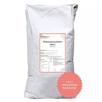 Flohsamenschalen extra weiß (super white) feines Pulver 99% Premium Qualität