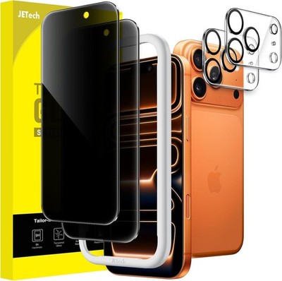 JETech Sichtschutzfolie iPhone 17 Pro Max 6,9'' 2 Stück Anti-Spy Gehärtetes Glas