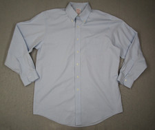Brooks Brothers Madison Dress Shirt Mens 16 33 Blue Button Up Supima Non-Iron