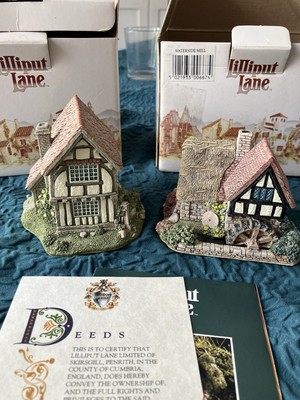 2 x Liliput Spur Miniaturmodelle, Sammlerstück müde Hölzer & Wassermühle