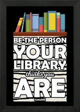 Poster arte da parete con cornice Sii la persona la tua biblioteca quadro stampa su tela
