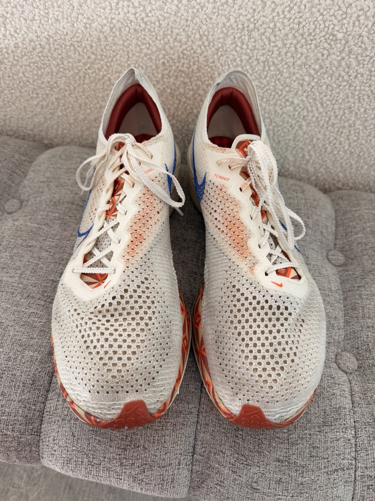 Nike ZoomX Vaporfly Nextpercent 3 Premium Flyknit Shoes Mens 14 Sail Orange FQ7676-100 image 2