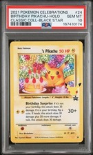 2021 POKEMON CELEBRATIONS CLASSIC COLLECTION #24 BIRTHDAY PIKACHU-HOLO PSA 10