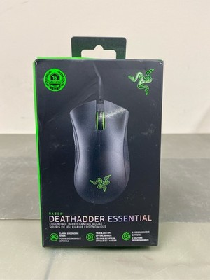 Razer DeathAdder Essential Wired Optical Gaming Mouse for PC, 5 Buttons, Black