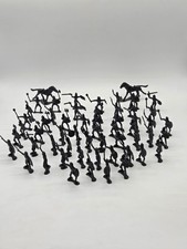 Medieval Foot Knights Soldiers Unpainted Black Vintage Lot of 50pc