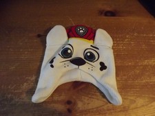 KID'S TODDLER PAW PATROL "Marshall" knit FLEECE LINED winter HAT w/ ear flaps
