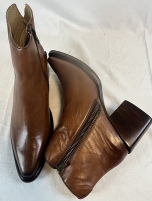 Sutro Footwear Women s 9W Leather Boots Side Zip Handcrafted Goodyear Welt