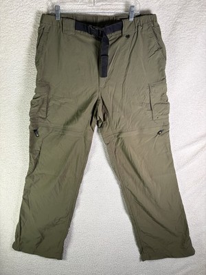 Boys Scouts BSA Pants Mens Large Green Convertible Cargo Uniform Belted Outdoor