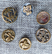 Lot Antique Vtg Buttons Plant Life #1218-B