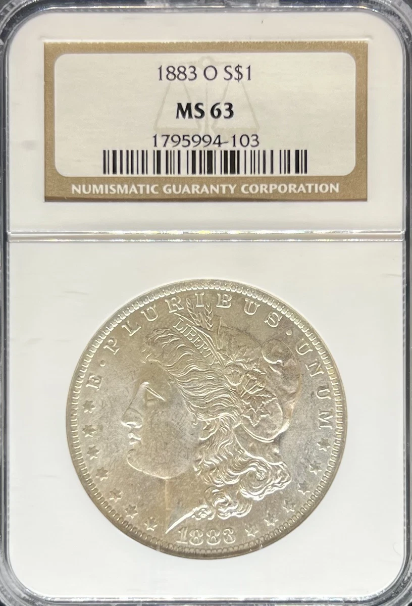 Circulated MS 63 Graded 1883 Year Morgan US Dollars (1878-1921