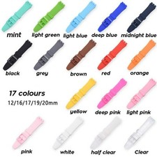 12/16/17/19/20mm Rubber Strap for Swatch Band Bracelet Silicone Watch Accessorie