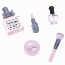 Dolls House Pink Beauty Accessories 1/12th Scale Perfume Lipstick Nail Polish