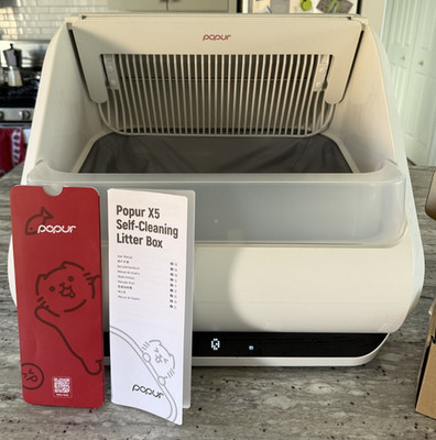 EUC 2023 Popur X5 Self-Cleaning Litter Box with Manual - Local Pick-Up Only