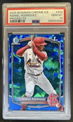 2025 Bowman Chrome Sapphire Rainiel Rodriguez 1st #BCP-200 Cardinals PSA 10