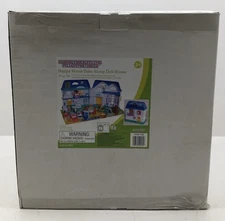 Constructive Playthings Happy Home Take Along Doll House 33 Pc Set Small Defects