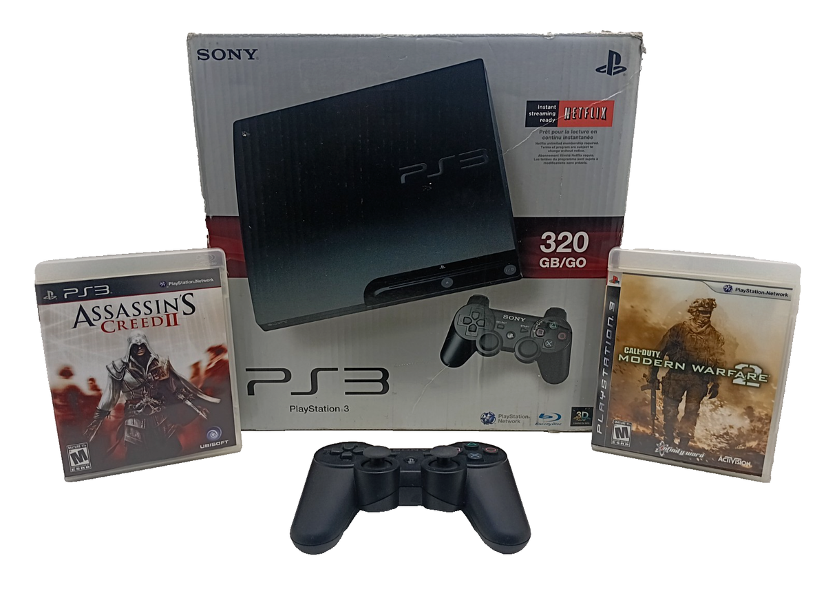 Nintendo Switch PS3 320GB Sony PlayStation 3 Slim 320GB bundle w / 8 games & more- Fully