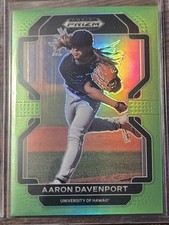 2022 Panini Prizm Draft Picks - Aaron Davenport #PDP218 Lime Green Prizm 74/75 