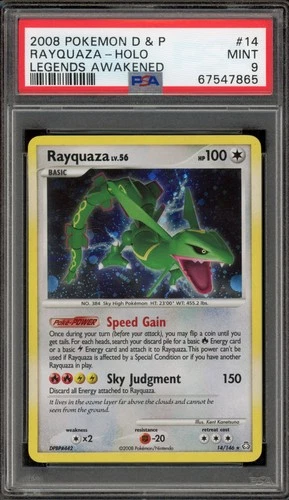 Pokemon Rayquaza Legends Awakened Holo Rare #14 PSA 9 Mint