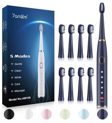 7AM2M Sonic Electric Toothbrush for Adults Kids Rechargeable Power Toothbrush