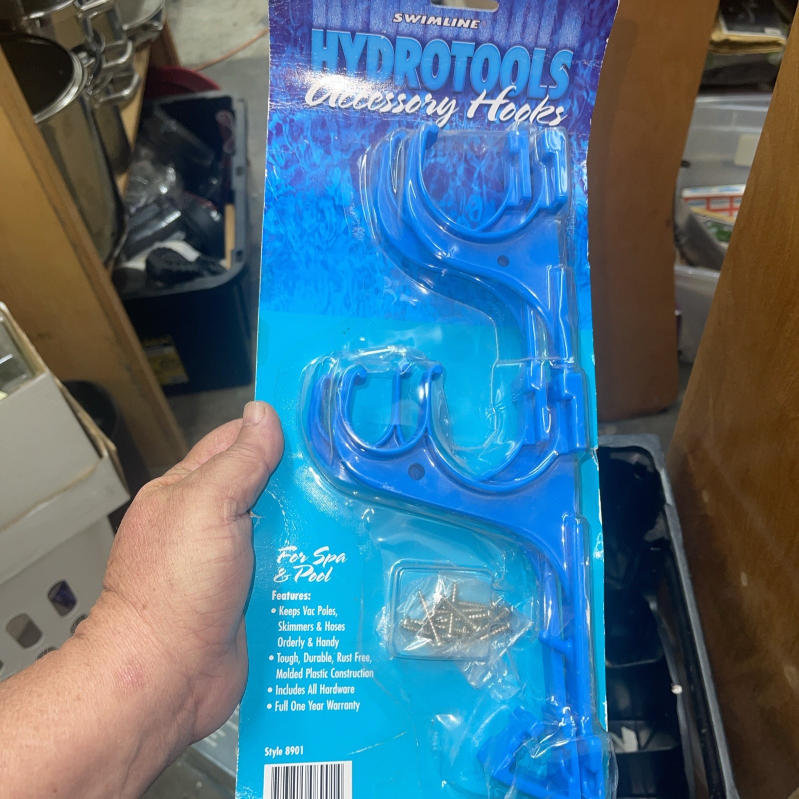 Pool Pole Hanger 2pcs Swimming Pool Accessories Hook Set Holder Hook for Poles