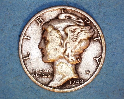 1942-D Mercury Head Silver Dime  VF  **106-6A