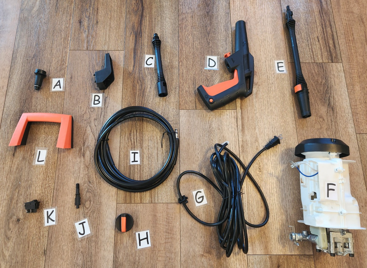 Replacement parts for BLACK+DECKER PW1450TD Electric Pressure