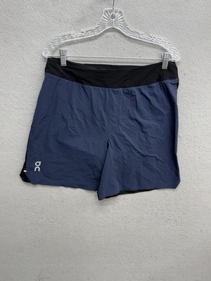 RUN ON CLOUD Lightweight Men's Running Shorts Size Large Blue Black Gym Stretch