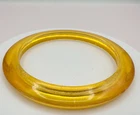 Vintage 60s Yellow Bakelite Bracelet Statement Women's Classic Fashion Jewelry