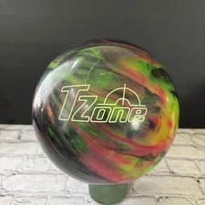 Brunswick TZone Bowling Ball 6.8lbs Drilled Multicolored Swirl For Young Bowlers