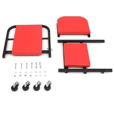 Foldable Z Creeper Seat Rolling Chair Mechanics Shop Garage Work Stool 300lbs