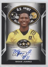 2016 Leaf US Army All-American Bowl Tour Black 4/15 Mique Juarez Auto ni4