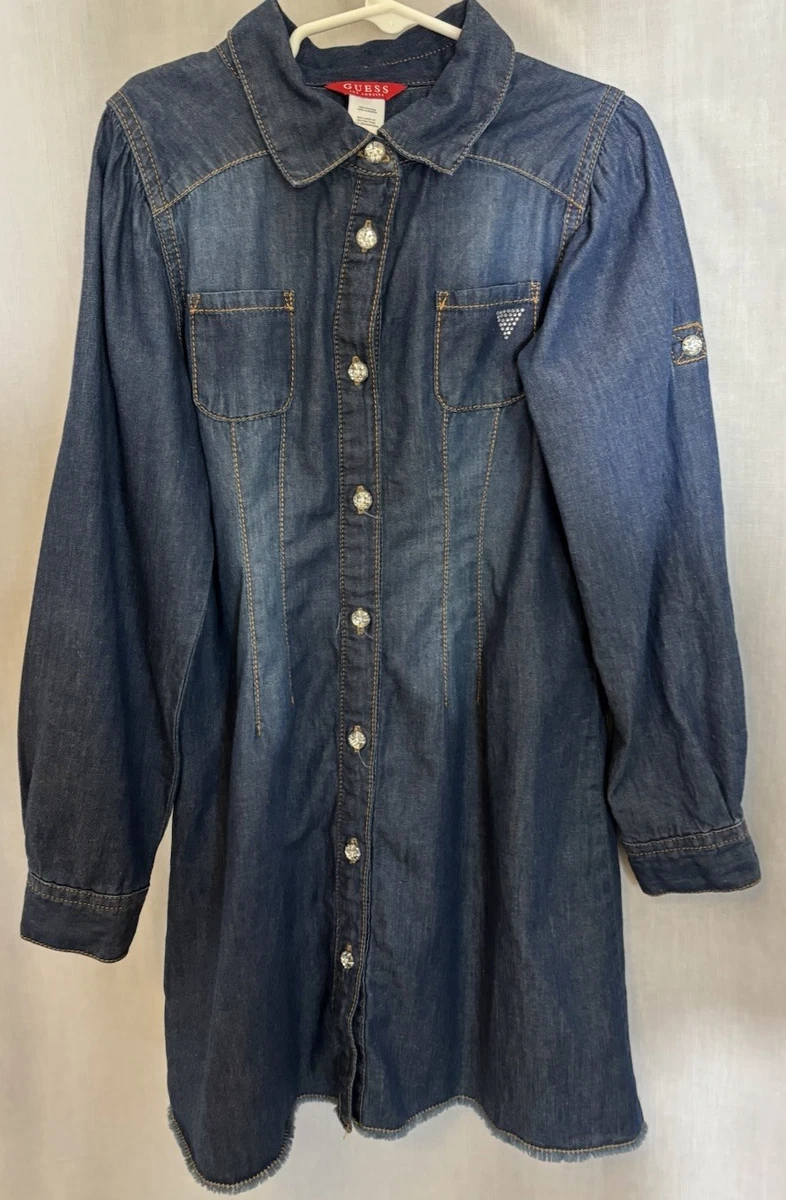 GUESS Denim Long Sleeve Dresses for Girls for sale | eBay GUESS Denim Long Sleeve Dresses for Girls for sale | eBay