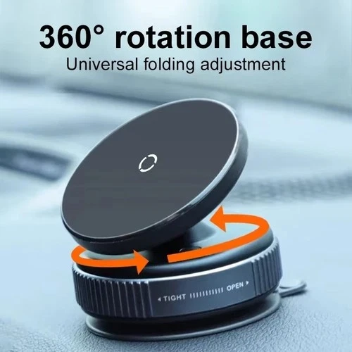 360° Vacuum Magnetic Car Phone Holder Adjustable Suction Cup For iPhone 17/16/15
