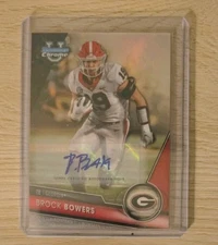 2023 Bowman Chrome U Brock Bowers Rookie Auto 375/499 Silver Refractor SP