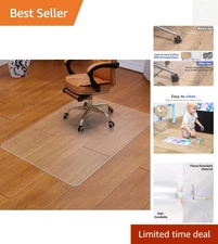 Transparent Desk Chair Mat 36''x48'' - Durable & Anti-Slip for Hard Floors