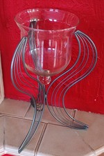 Szklany wazon, świeca, latarnia, miska na rośliny - dekoracja - wysokość ok. 37 cm