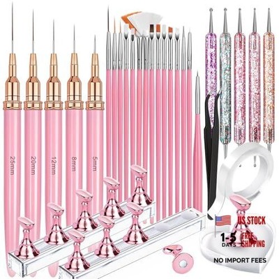 Nail Art Tools, Nail Art Brushes With Nail Stand, Nail Design Tools, Nail