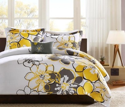 Intelligent Design Allison Full Queen Bettwäsche Set, gelb