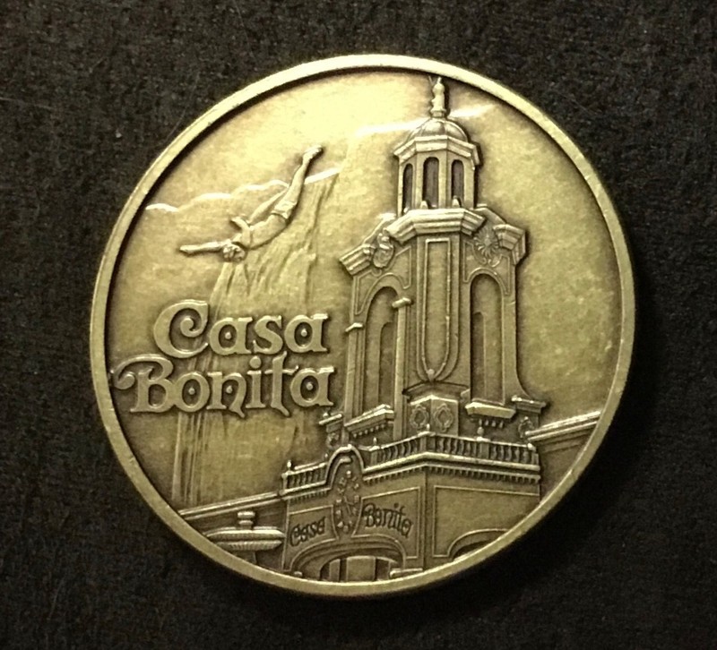 CASA BONITA 2023 Grand Reopening Souvenir Coin MINE SHAFT Bronze Patina RARE