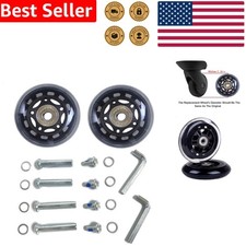 Suitcase Repair Wheels 2 Pack Rubber Inline Skate Wheels 8mm Bearings ABEC-7
