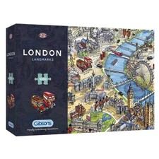 London Landmarks 1000 Piece Jigsaw Puzzle Gibsons New